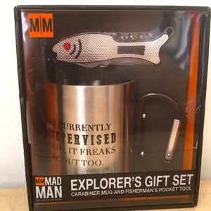 Stainless steel 20oz mug &fisherman multi tool set